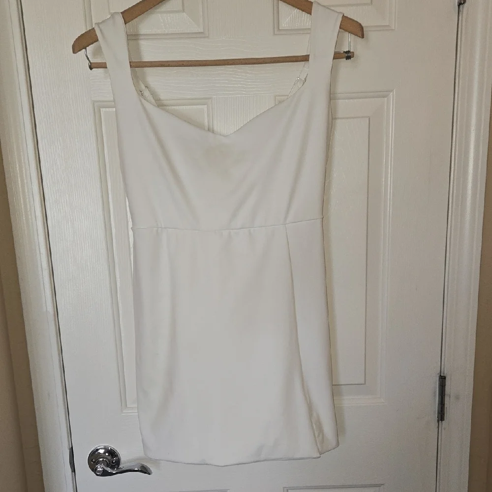Elevated Sheath Mini DRESS or TOP Wide V-neck FLATTER FLIRTY SUMMER STAPLE Lg-2X - Picture 3 of 10
